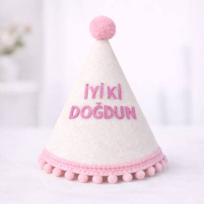 İyi ki Doğdun Kukuleta Pembe