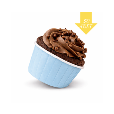 Muffin Kek Kapsülü 50'li Mavi