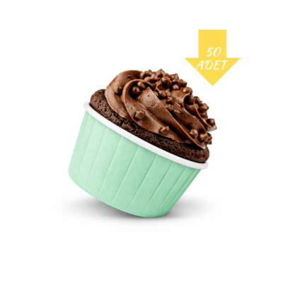 Muffin Kek Kapsülü 50'li Mint Yeşil
