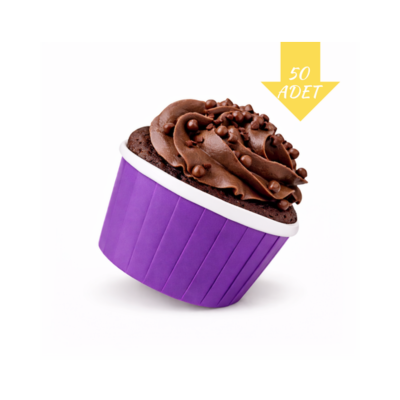 Muffin Kek Kapsülü 50'li Mor