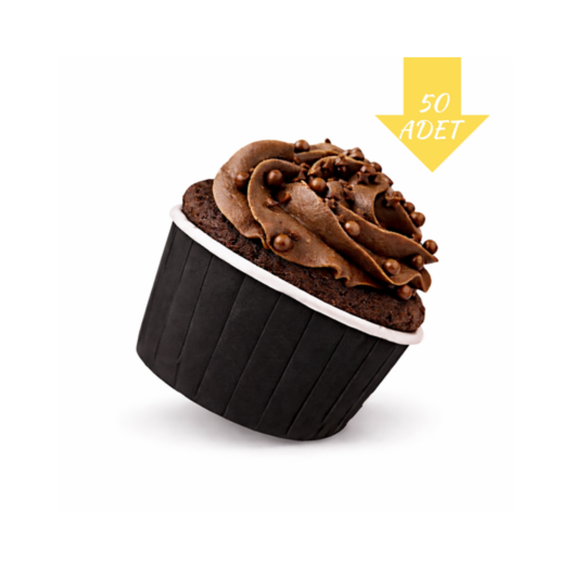 Muffin Kek Kapsülü 50'li Siyah