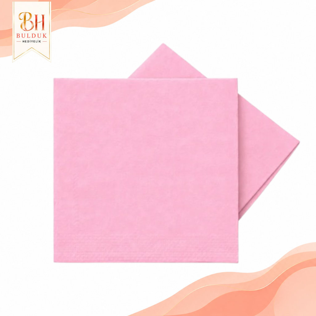 Pembe Parti Peçetesi – Pembe Renk Tek Kullanımlık Davet Sofra Peçetesi