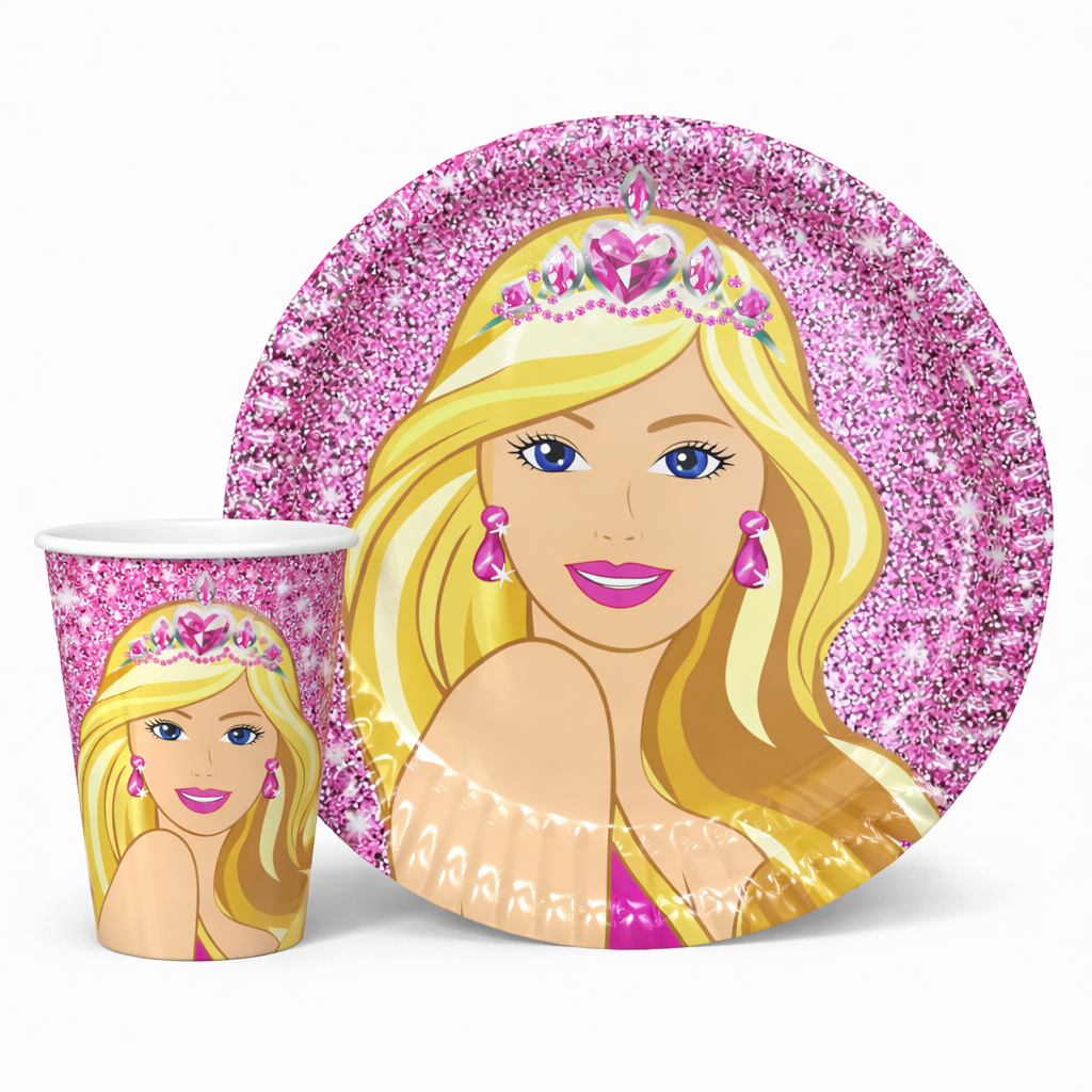 Barbie Tabak Bardak Set 8'li
