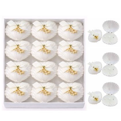 İstiridye Süslü Mum (12'li Paket)