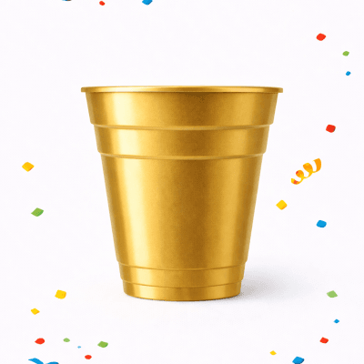 Plastik Bardak 25'li (Gold) Altın Renk
