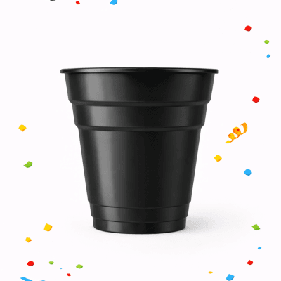 Plastik Bardak 25'li Siyah Renk