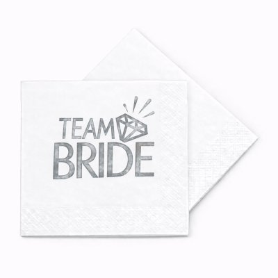 Team Bride Varaklı Peçete Gümüş