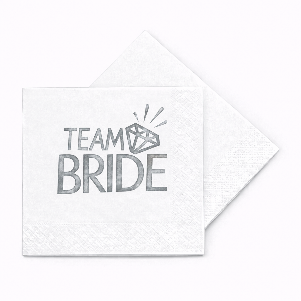 Team Bride Varaklı Peçete Gümüş