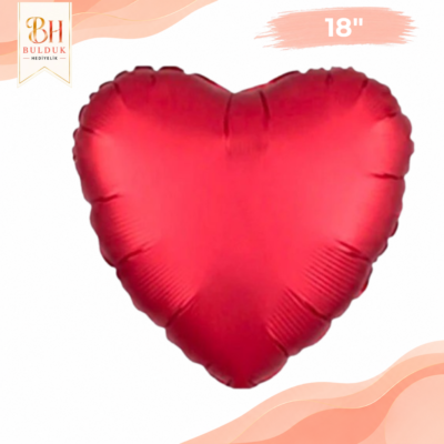 18 İnç Kırmızı Kalp Folyo Balon – Parti Dekor Balonu