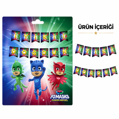 İyi ki Doğdun Zikzak Banner PJ Mask
