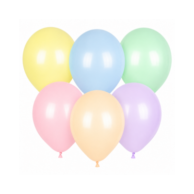 11" Karışık Renk Makaron Balon 100’lü Paket – Pastel Parti Balonu Seti